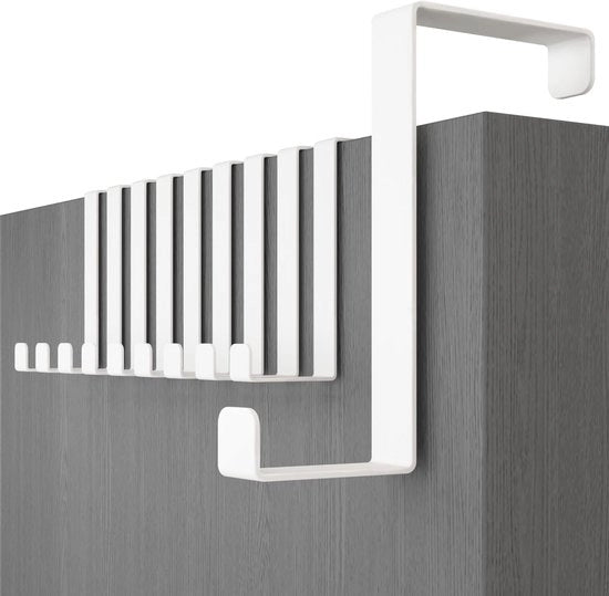 Hanger per porta XXL bianco 46mm - set da 10 - Economico - Per abbigliamento - Basi di porta bianche - 46 mm - Maniglie per appendere - Hanger per asciugamano.