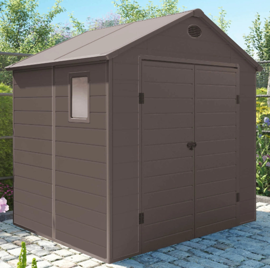 Casetta Porta Attrezzi da Giardino in Plastica cm 190x192x226 - FOX