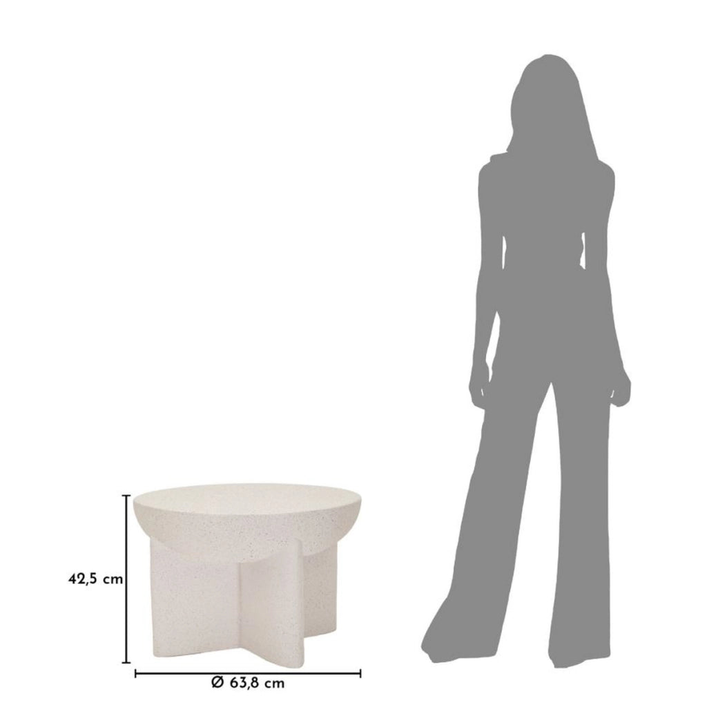 Tavolino VKH1075, Beige, MgO, 63,8x63,8x42,5 cm