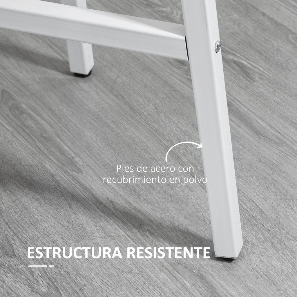 Tavolo da Pranzo Rotondo Moderno per 4 Persone ¨C Zephmum ¨C Legno Naturale e Bianco ?80x76 cm