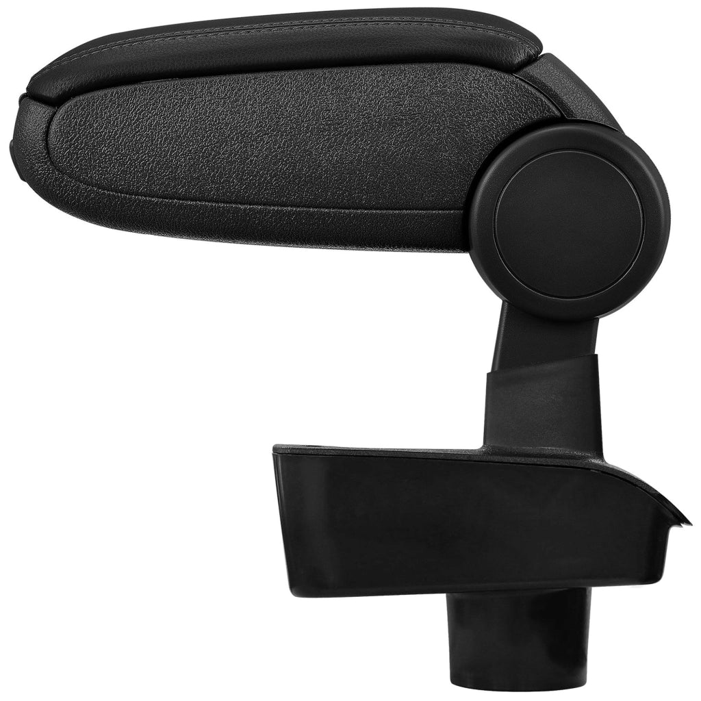 Bracciolo centrale per Ford Fiesta '09 con scomparto imbottito in similpelle nera con cuciture nere 03_0000447