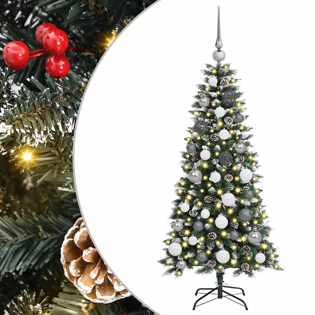 Albero di Natale artificiale con 150 LED Verde 120 cm 3395795