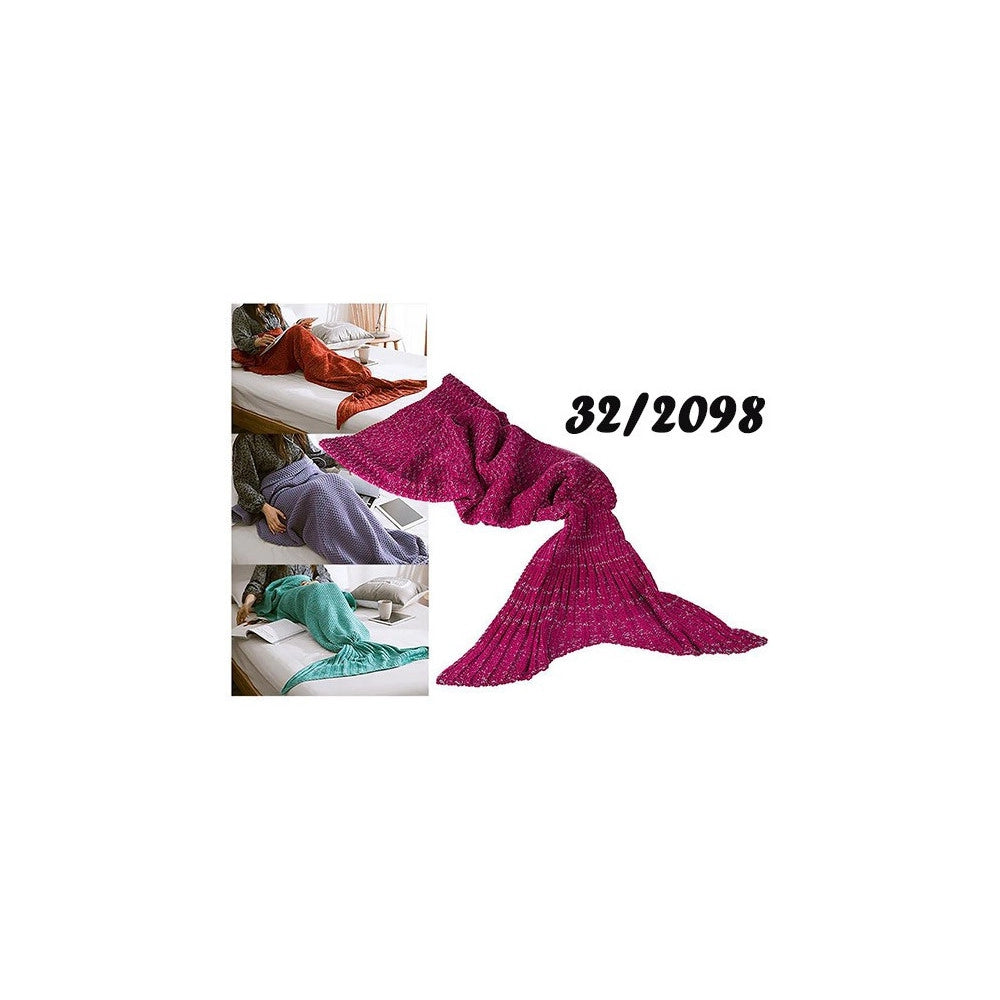 Trade Shop - Coperta A Forma Di Coda Di Sirena Vari Colori Sirenetta Riscalda Piedi Plaid -