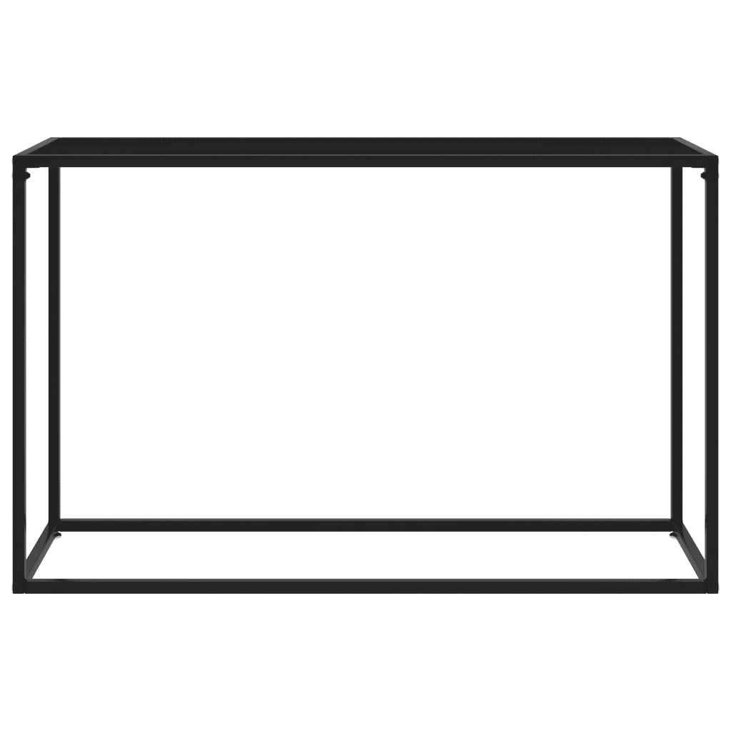Tavolo Consolle Nero 120x35x75 cm in Vetro Temperato 322816