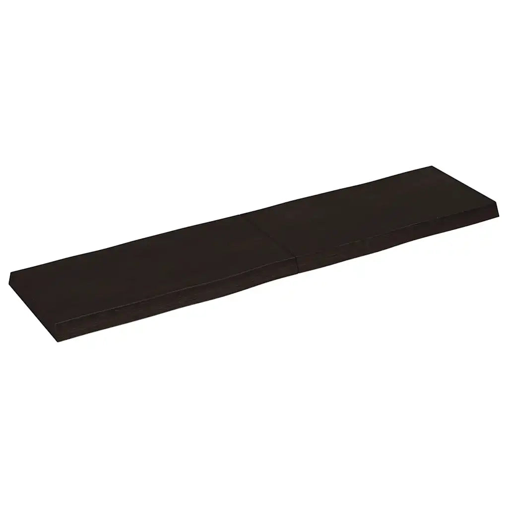 Piano Tavolo Marrone Scuro 160x40x(2-6)cm Rovere Non Trattato 364035