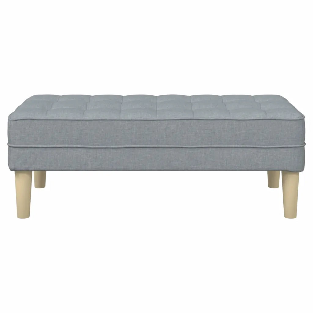 panchina con cuscino Grigio chiaro 113 x 57 x 39 cm Tessuto CFW9562879