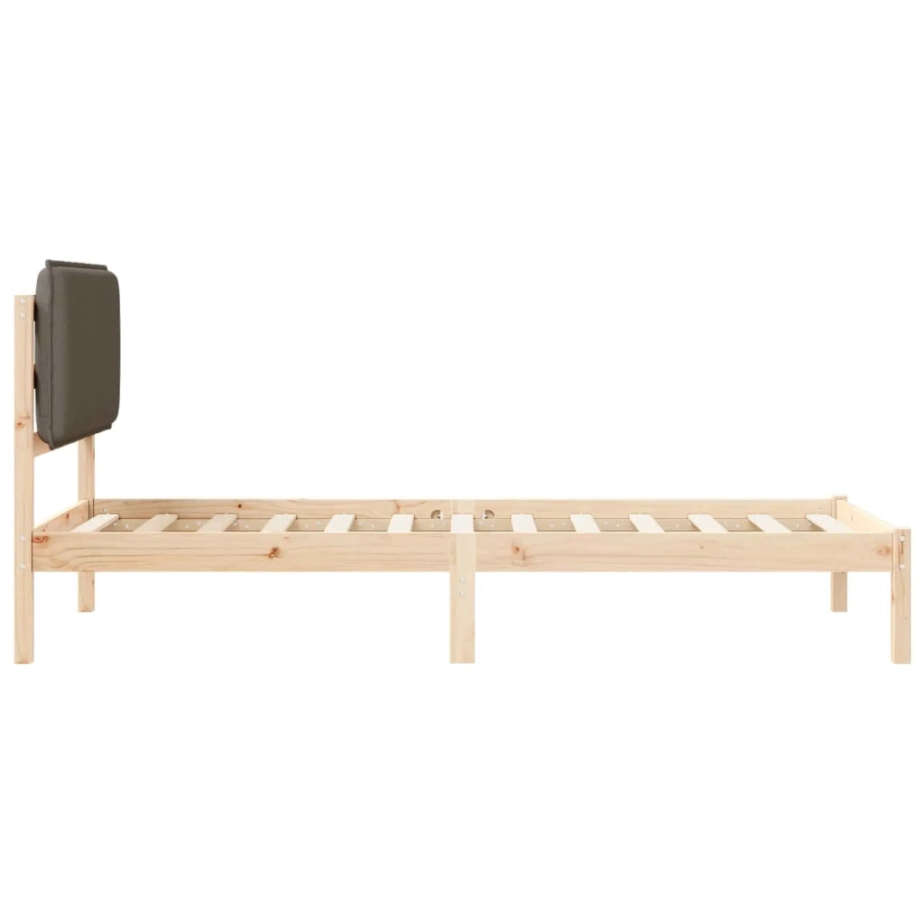 Letto con Testiera Rivestita Talpa 75 x 190 cm Pino massello