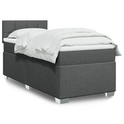 Giroletto a Molle con Materasso Grigio Scuro 100x200 cm Tessuto 3285800