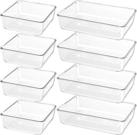 Set di Organizzatori per Cassetti Vetrati da 6 pezzi - Ideale per Cucina, Bagno e Ufficio