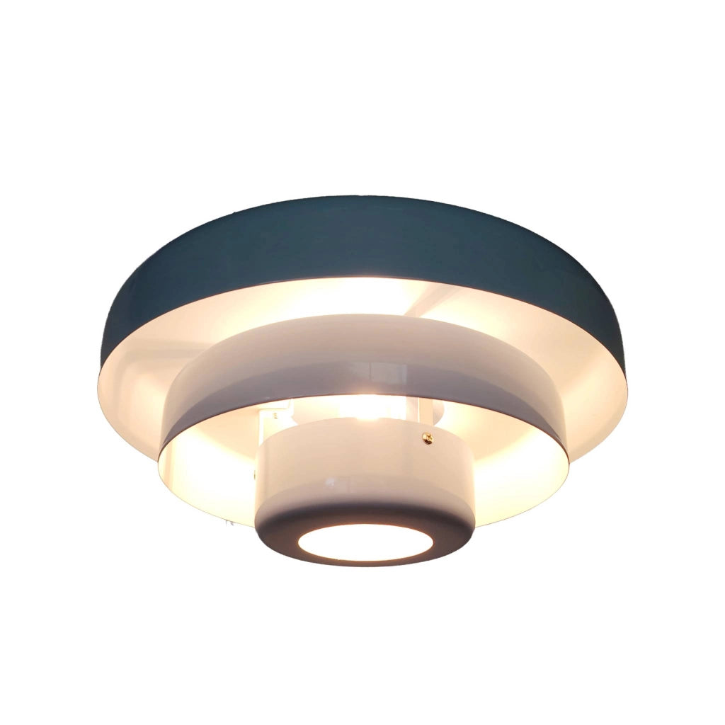 Sospensione interna metallo, ø35cm, blu chiaro