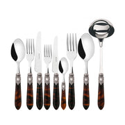 OXFORD Ghiera Argento Anticato, Posate Set 75 Pz, Scatola