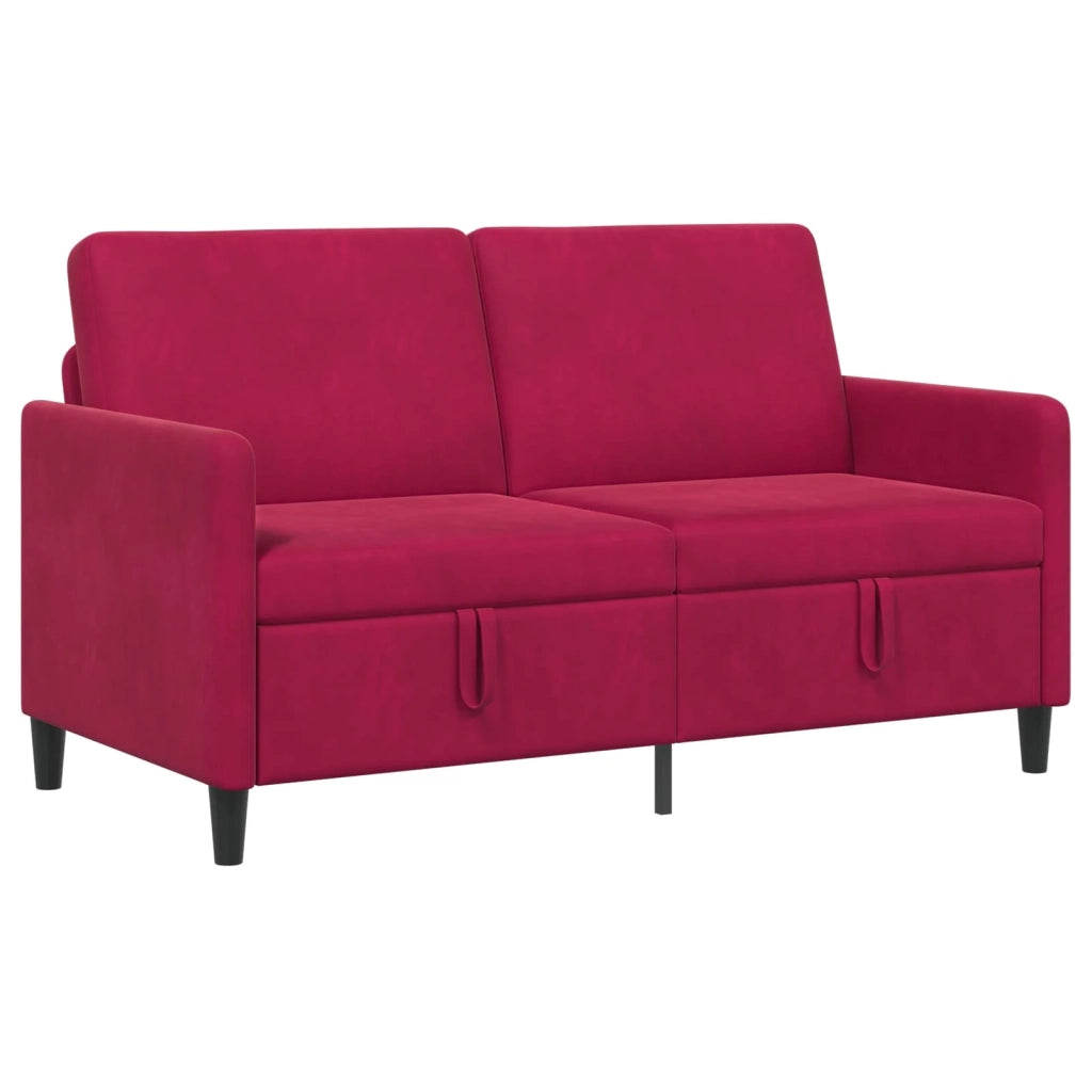 Divano con Storage Rosso Vino 152 x 78 x 87 cm Poliestere 42036938