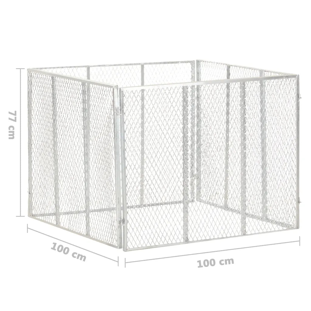 Compostiera da Giardino 100x100x77 cm in Ferro Zincato CFW1911022