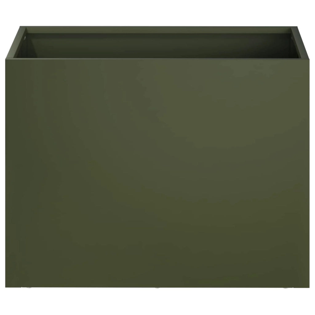 Vaso da giardino 2 pz Verde Oliva 40 x 30 x 30 cm 8005197