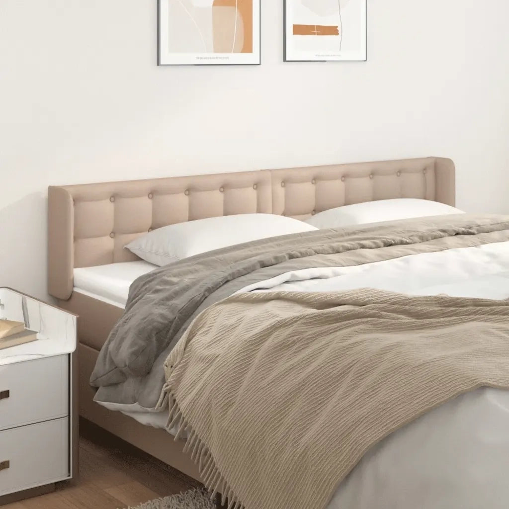 Testiera | Testata ad Orecchio Cappuccino 163x16x78/88 cm in Similpelle