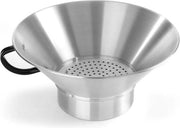 Vergia per fritture in alluminio - Grigio chiaro - ø400x(H)170 mm con manico