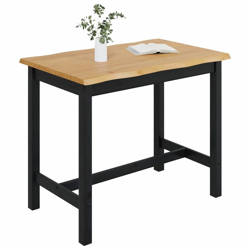 VidaXL Tavolo Alto EKAI Nero 112 x 70 x 91 cm Legno Massello di Pino 42037013