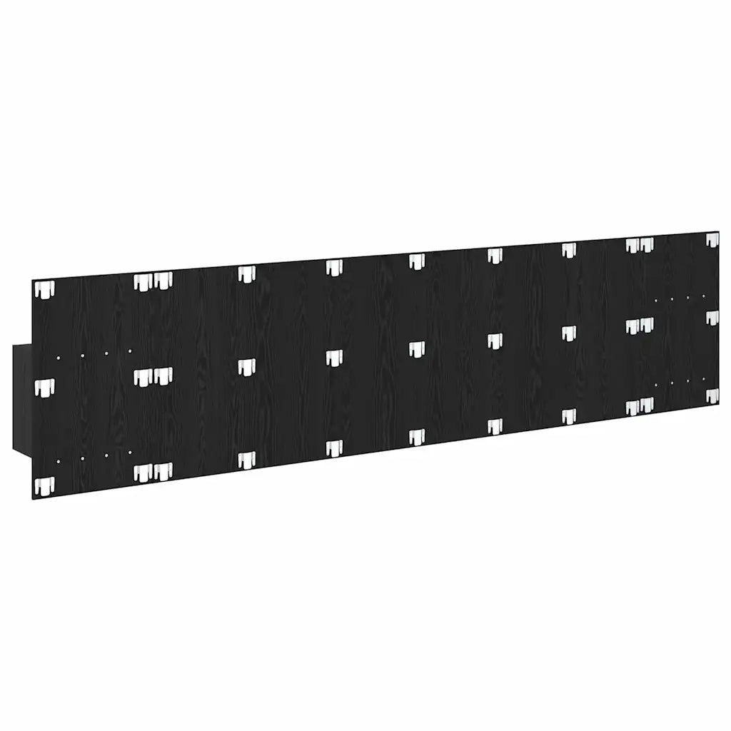 Testata con Comodino 3 pcs Rovere Nero Legno multistrato 3416135