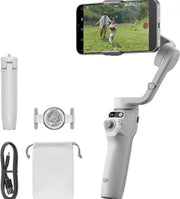 Gimbal portatile - Pieghevole - Stabilizzatore - Per smartphone - A 3 assi - Bianco