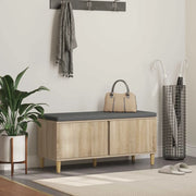 Panca per ingresso con cuscino Rovere Sonoma 100 x 38 x 46 cm