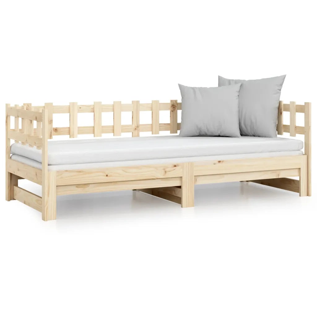 Dormeuse Estraibile 2x(80x200) cm in Legno Massello di Pino 820766