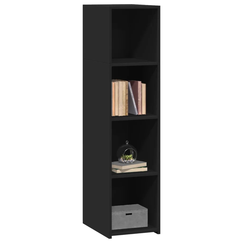 Credenza | Madia | Buffet da pranzo | Armadio da pranzo Nera 30x41x124 cm in Legno Multistrato