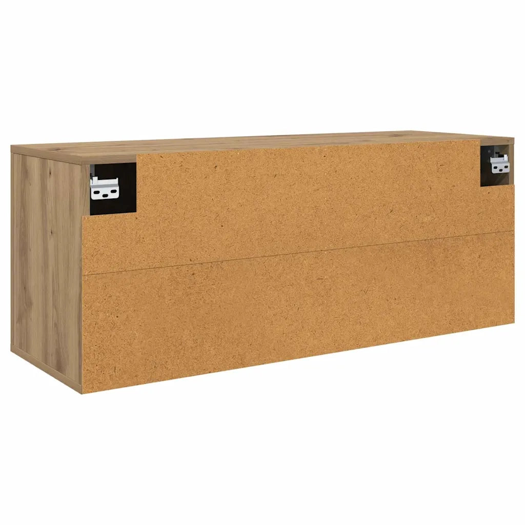 Mobile TV da parete-Mobile TV a Muro-Credenza TV Rovere artigianale 100 x 34,5 x 40 cm