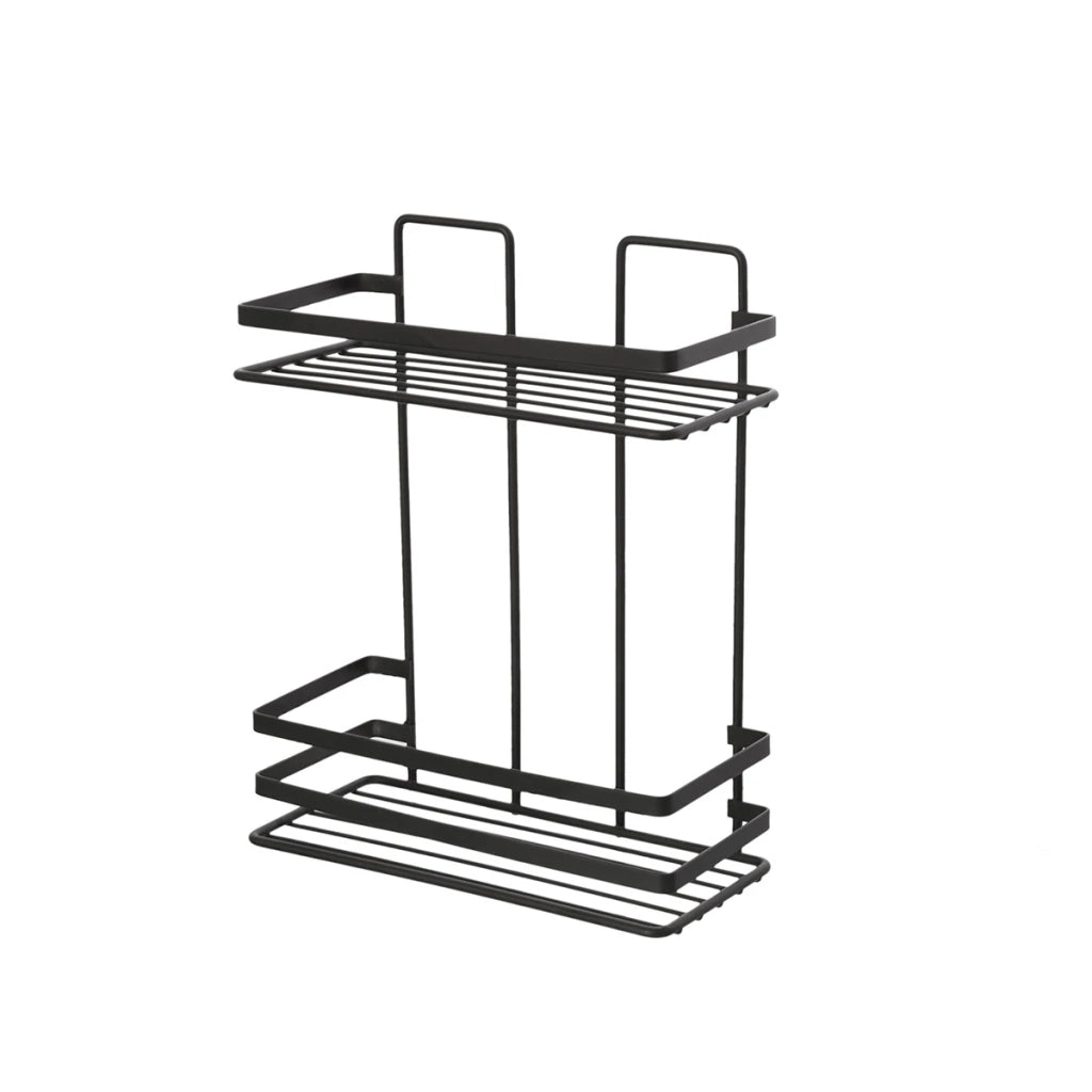 Mensola bagno rettangolare 2 ripiani FERID Cover Black