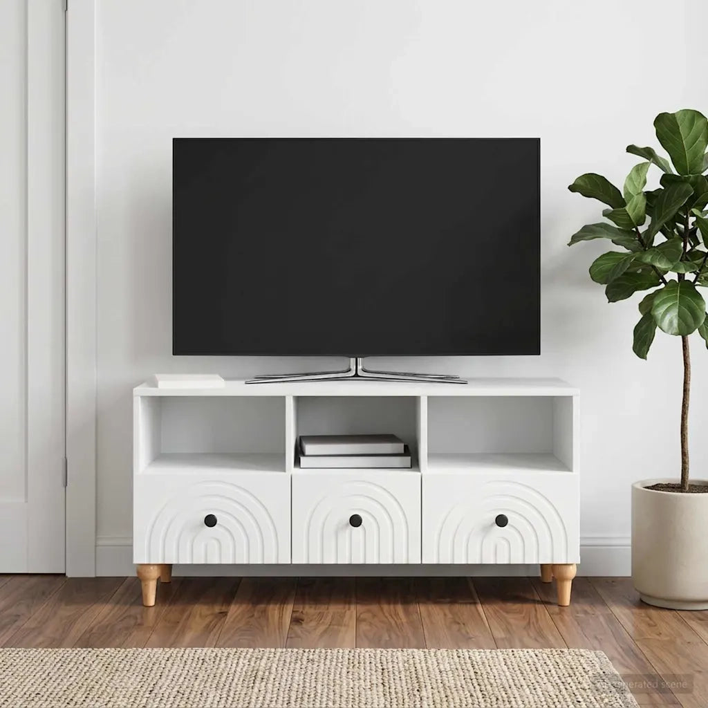 Mobile TV Bianco 102 x 34,5 x 50 cm Legno ingegnerizzato 894215