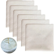Pacchetto con 6 tovaglioli per alimenti, tovaglioli di cotone puro, non sbiancato, riciclabile, ideale per lo straining del formaggio, del tofu, del succo, ecc. (50 x 50 cm)