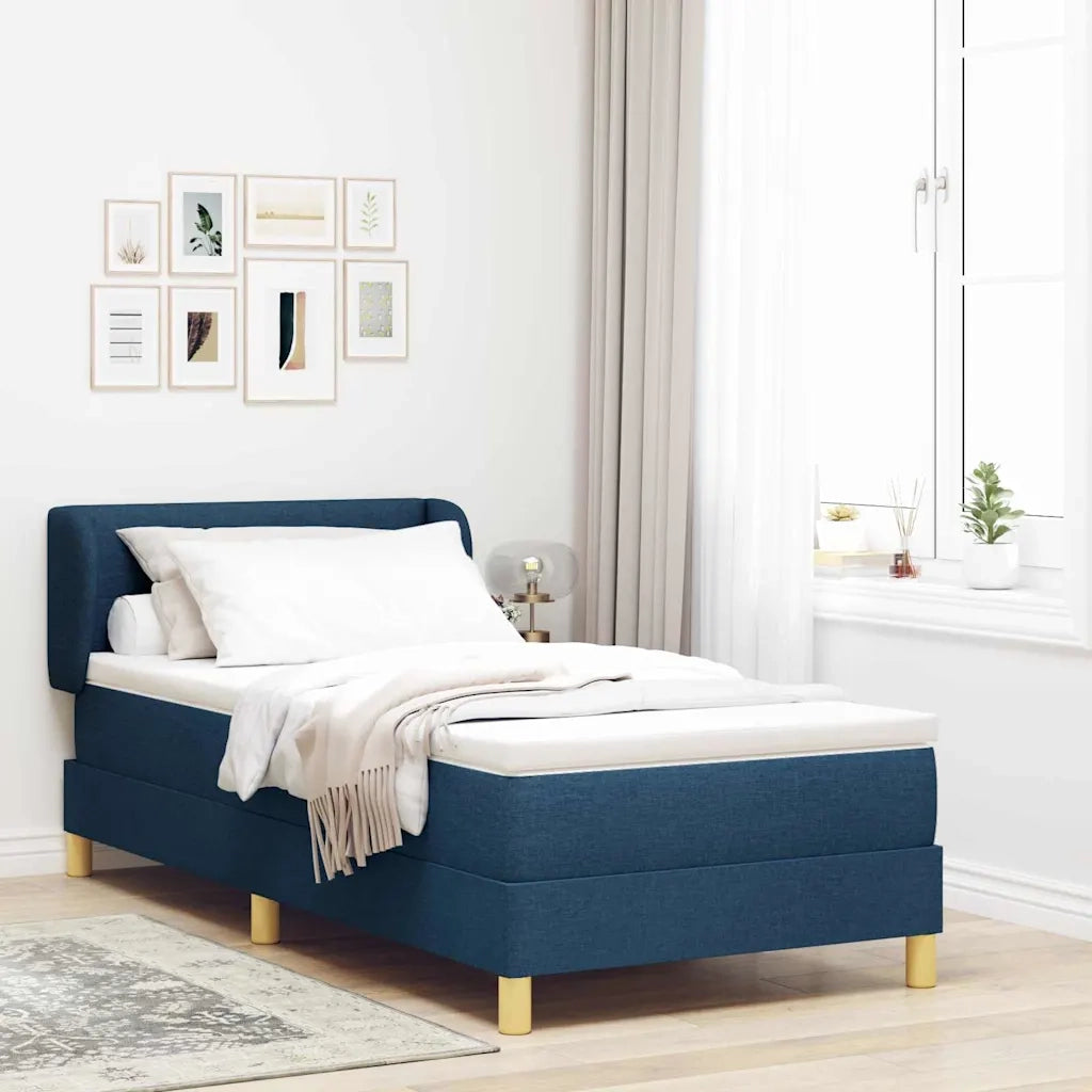 Letto a molle con materasso Blu 80 x 200 cm Tessuto 3340184