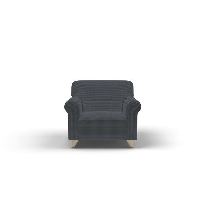 Copridivano Elasticizzato 3 Posti in Poliestere Leslie Grigio Scuro