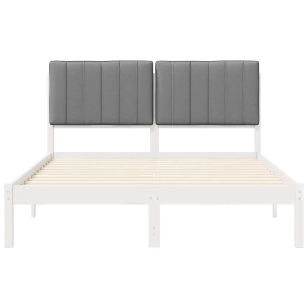Letto con Testiera Rivestita Grigio chiaro 140 x 200 cm 878048