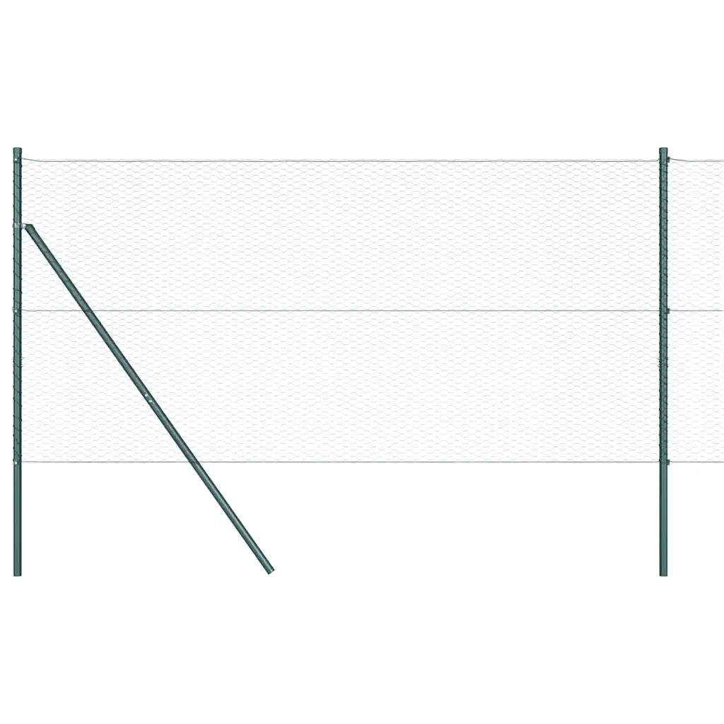 Palo della recinzione Verde 50 x 1 m (rete 25 mm) Acciaio e PVC