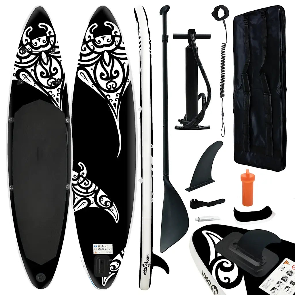 Set Tavola Gonfiabile da SUP 305x76x15 cm Nero cod mxl 65602