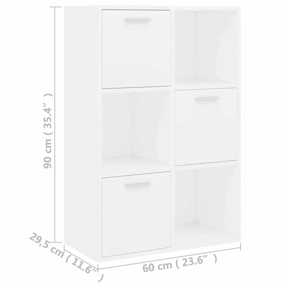 Storage Cabinet, White, 60x29.5x90 Cm, Wood-based Material