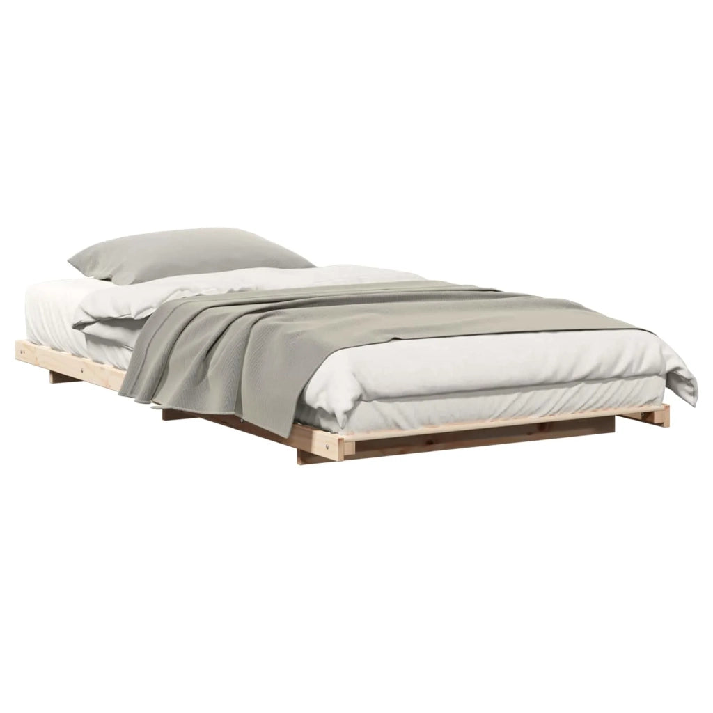 Struttura del letto Marrone 90 x 210 cm Pino massello 873103