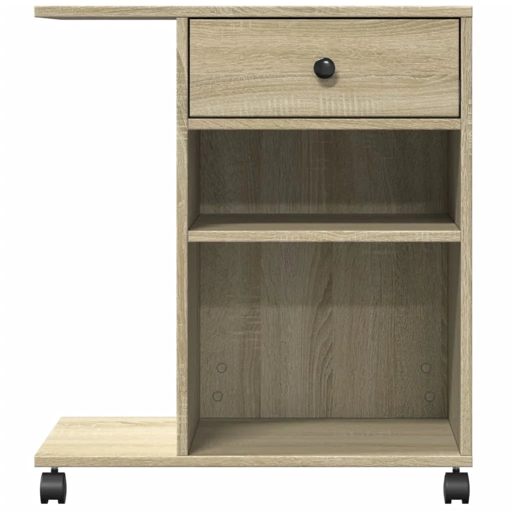 Supporto per stampante scrivania/ufficio con ruote rovere Sonoma 60 x 40 x 68,5 cm marrone 02_0044770