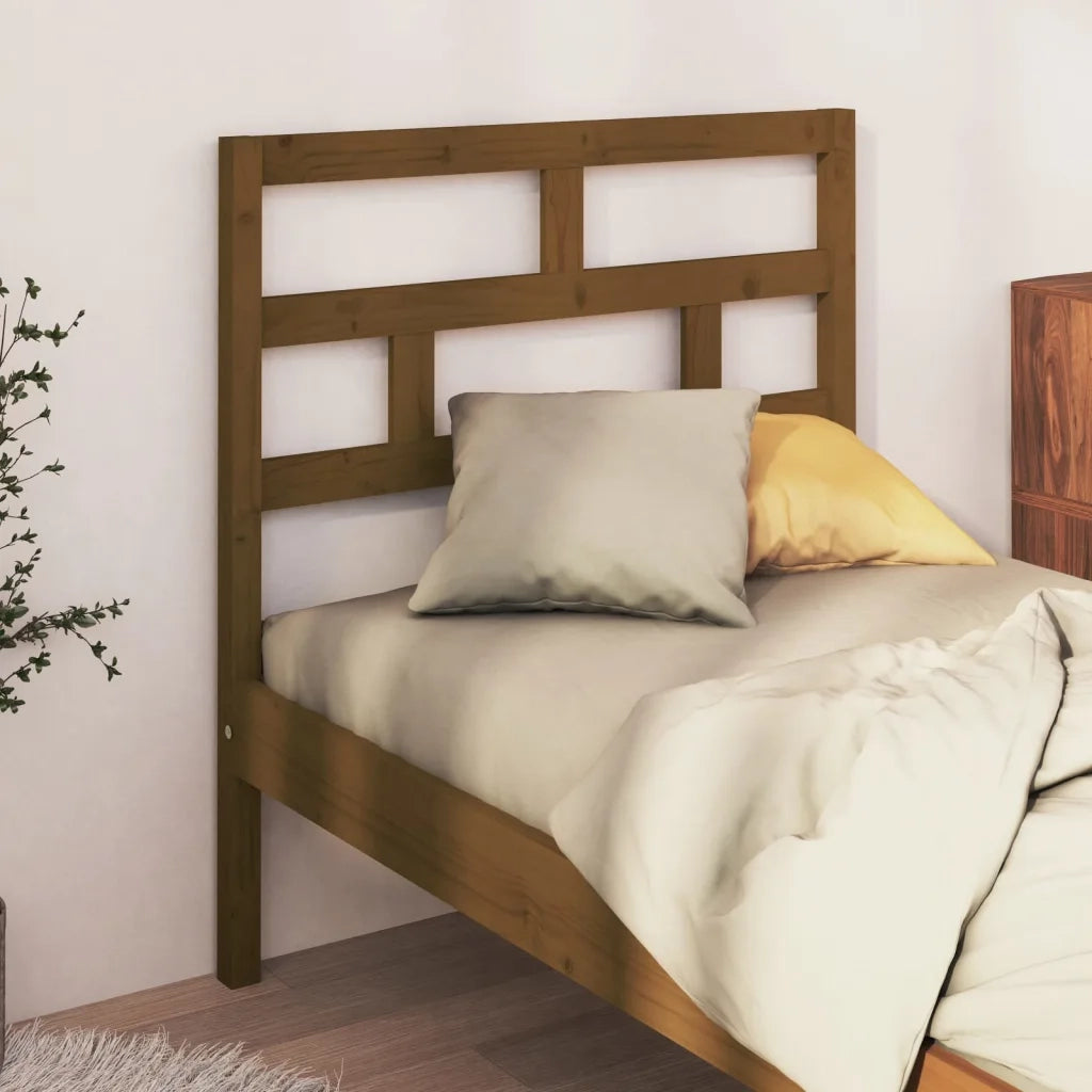 Testiera | Testata per Letto ambra 106x4x100 cm in Legno Massello di Pino