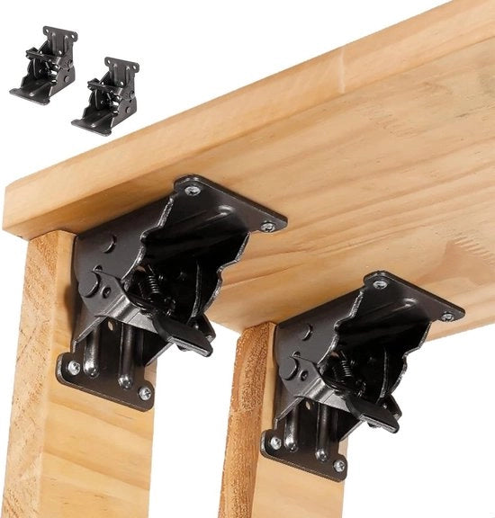Scharniere Opklapabili per Tavoli, Pieghevoli per Gambe di Tavolo, Cerniere Pieghevoli, Mobili con Pieghevoli, Scharniere Self-Locking per Gambe di Tavolo, per Tavoli, Sedie e Comodini, Nero 

Modello: 
Materiali: 
Dimensioni: 
Peso: 
Colore: Nero