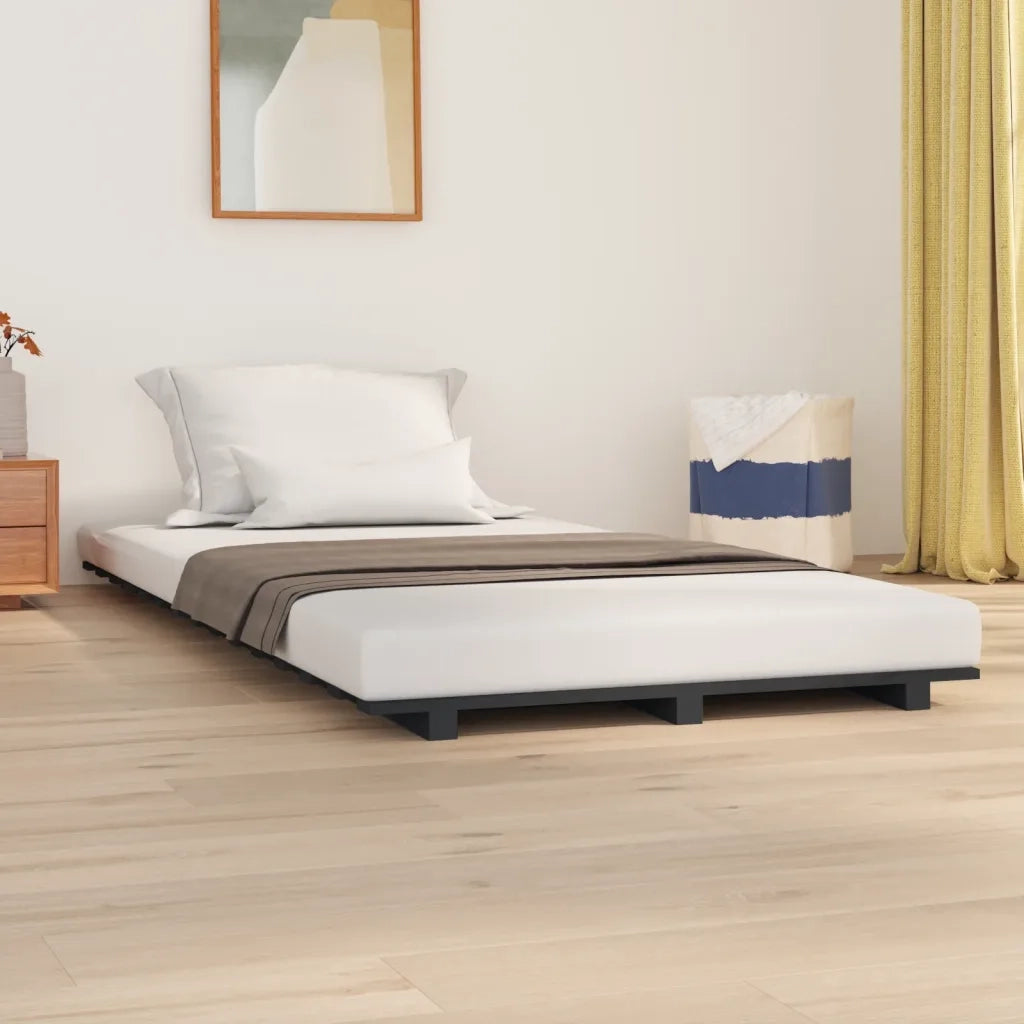Giroletto Grigio 90x200 cm in Legno Massello di Pino 824550