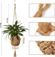 Set di grucce per piante da 2 grucce per fiori decorazione boho corda di cotone lampada per vaso da appendere per decorazione di parete interna