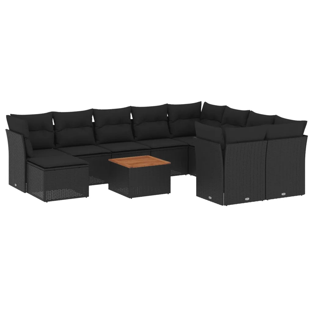 Set Divani da Giardino 11 pz con Cuscini in Polyrattan Nerocod mxl 87926