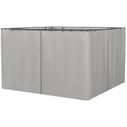 Tenda sostitutiva per gazebo ¨C zephmum ¨C grigio chiaro 302x205 cm 4 pezzi