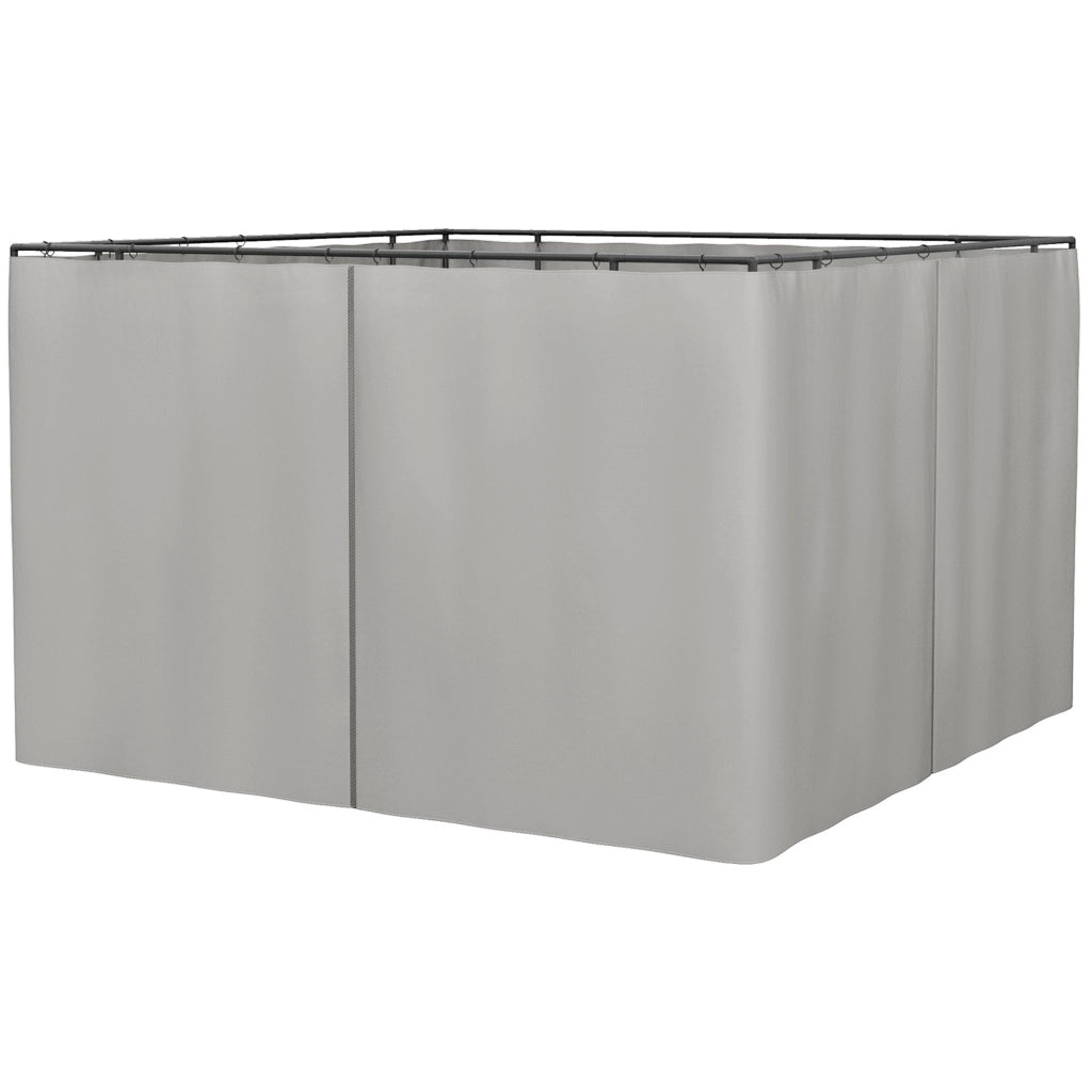 Tenda sostitutiva per gazebo ¨C zephmum ¨C grigio chiaro 302x205 cm 4 pezzi