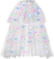Costume di ballo per donna con luce LED, tutù peluche per festa e Halloween