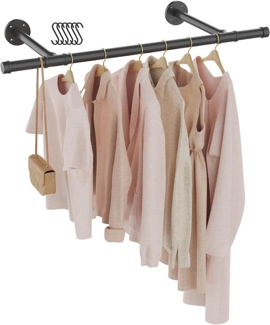 Armadietto per Tubi Industriali - Risparmio di Spazio e Installazione Facile - 77 cm - Set da 1 - Nero