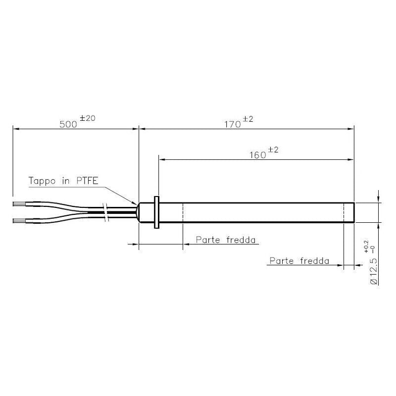 RESISTENZA CANDELETTA ACCENSIONE PER STUFA A PELLET 350W 170mm 160mm PALAZZETTI HT62706