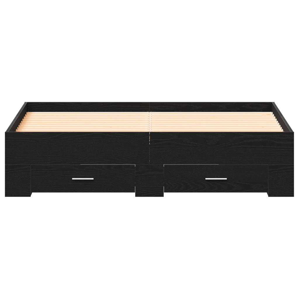 Struttura letto con cassetti Rovere nero Legno ingegnerizzato