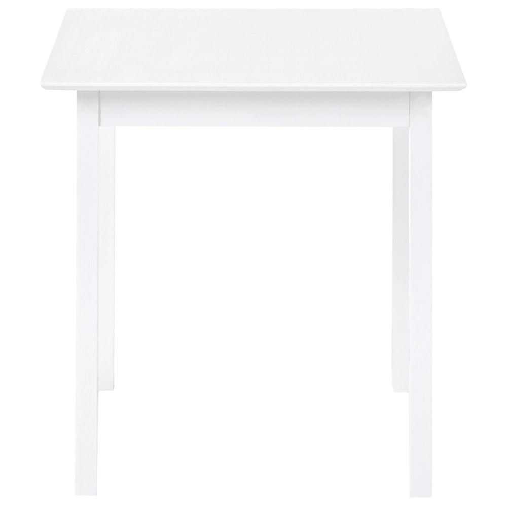 Tavolo da pranzo in legno di pino bianco 75x75 cm, design minimalista scandinavo, tavolo da cucina